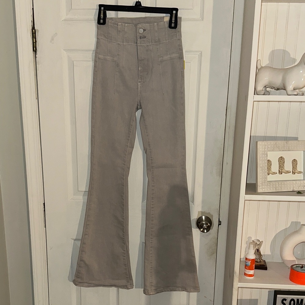 Free People Gray Flare Jeans